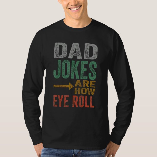 Camiseta Mens Dad Jokes Rre How Eye Roll Funny Father's Day (Anverso)