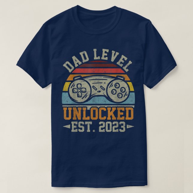 Camiseta Mens Dad Level Unlocked Est  (Diseño del anverso)