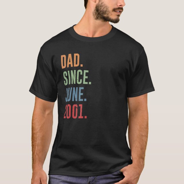 Camiseta Mens Dad Since June 2001 (Anverso)