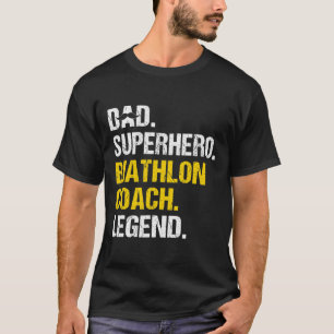 Camiseta Mens Dad Superhero Biathlon Coach Funny Biathlon C