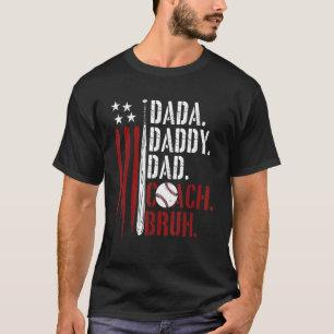 Camiseta Mens Dada Daddy Dad Dad Papá Brujas American Flag 