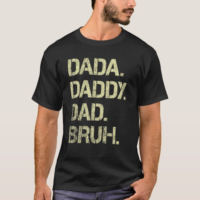 Camiseta Mens Dada Daddy Dad Papá Bruh Padre Y Niño Chica N (Anverso)