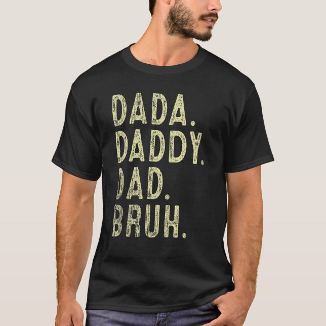 Camiseta Mens Dada Daddy Dad Papá Bruh Padre Y Niño Chica N (Anverso)
