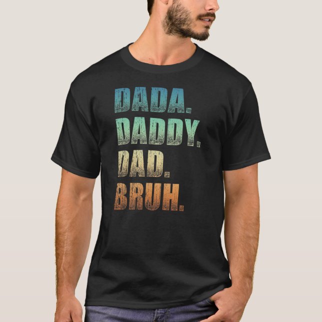 Camiseta Mens Dada Daddy Dad Papá Bruh Padre Y Niños Gracio (Anverso)