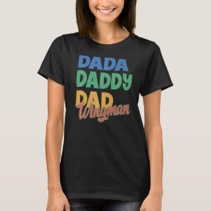 Camiseta Mens Dada Daddy Dad Wingman