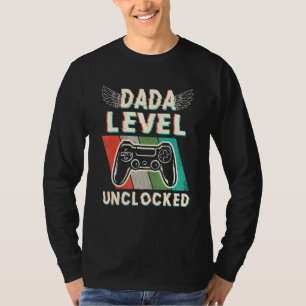 Camiseta Mens Dada Level Unlocked Levantado A Dada Padre