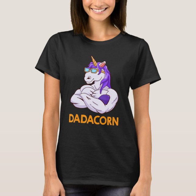 Camiseta Mens Dadacorn Bodybuilder Dad 1 (Anverso)