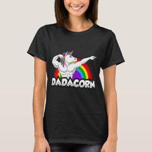 Camiseta Mens Dadacorn Bodybuilding Daddy Papacorn Unicorn