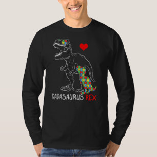 Camiseta Mens Dadasaurus Daddy Rex Autism Conciencia Orgull