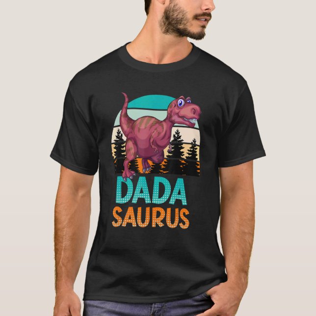 Camiseta Mens Dadasaurus Papasaurus Daddy 1 (Anverso)
