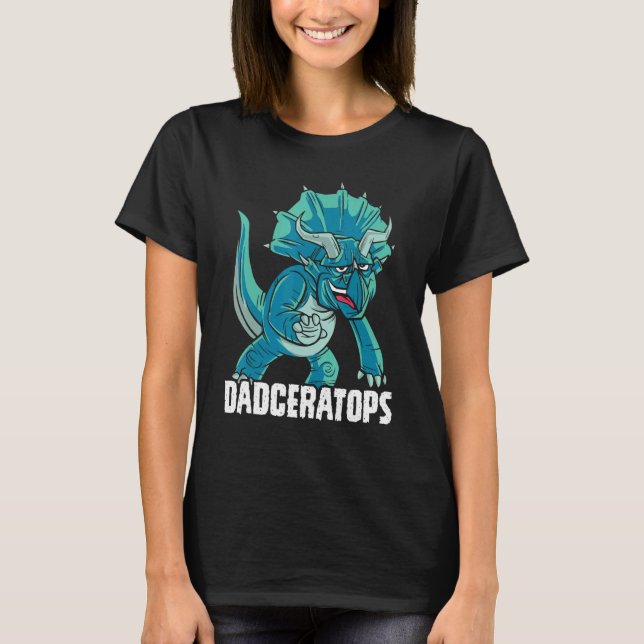 Camiseta Mens Dadceratops Triceratops Dinosaur Prehistórico (Anverso)