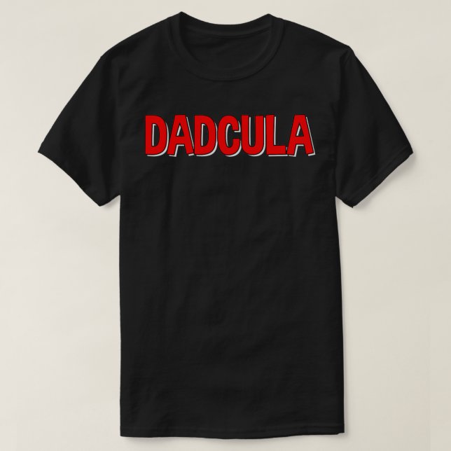 Camiseta Mens Dadcula Daddy Halloween Dad Vampiro (Diseño del anverso)