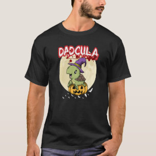 Camiseta Mens Dadcula Dracule Vampire Dad Halloween Party F