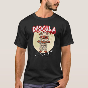 Camiseta Mens Dadcula Dracule Vampire Dad Halloween Party F