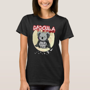Camiseta Mens Dadcula Dracule Vampire Dad Halloween Party F