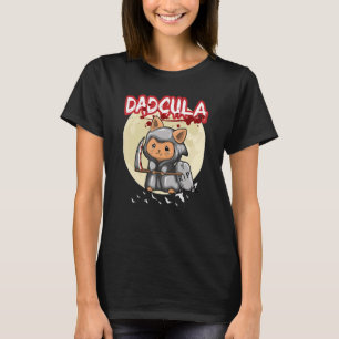 Camiseta Mens Dadcula Dracule Vampire Dad Halloween Party F