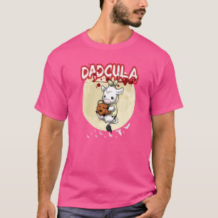 Camiseta Mens Dadcula Dracule Vampire Dad Halloween Party F