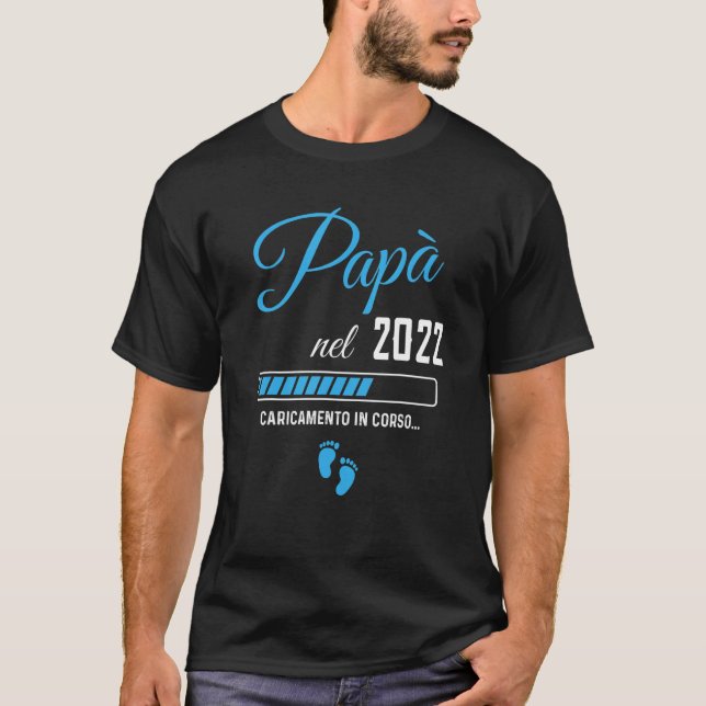 Camiseta Mens Daddy 2022 Loading Newborn Pregnant Pregnancy (Anverso)