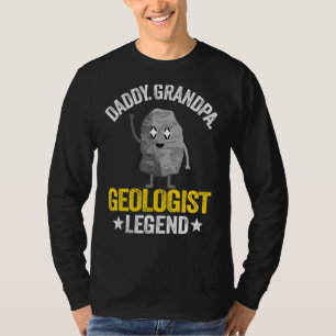 Camiseta Mens Daddy Abuelo Geólogo Leyenda Geología Dad Ro