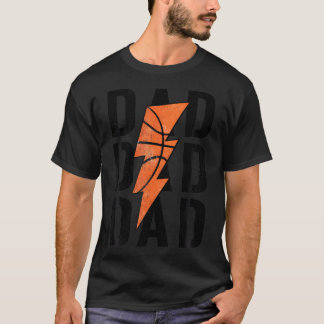 Camiseta Mens Daddy Basketball Lightning Basketball Dad Gif