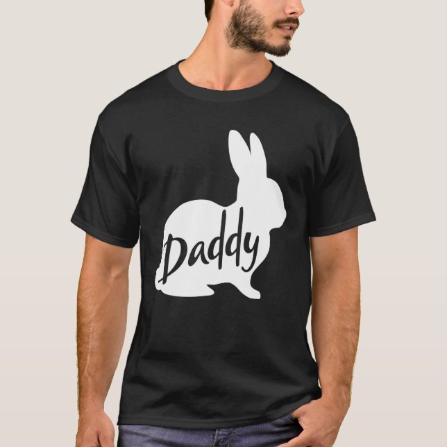 Camiseta Mens Daddy Bunny Rabbit Padre Papá Pascua (Anverso)