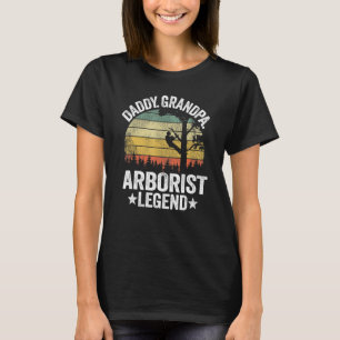 Camiseta Mens Daddy Grandpa Arborist Legend Tree Climbing D