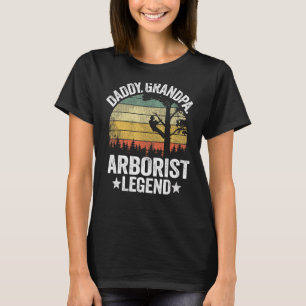 Camiseta Mens Daddy Grandpa Arborist Legend Tree Climbing D