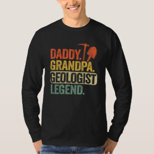 Camiseta Mens Daddy Grandpa Geology Leyenda del coleccionis