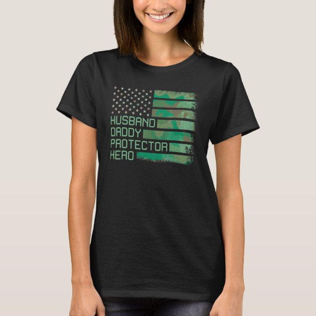 Camiseta Mens Daddy Husband Protector Mejor Papi Mejor Papi (Anverso)