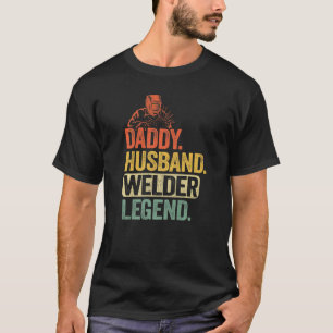 Camiseta Mens Daddy Husband Wellness Leyenda Metalizado Vin