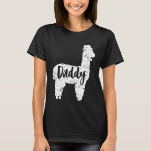 Camiseta Mens Daddy Llama Cute Alpaca Animal Lover Lo