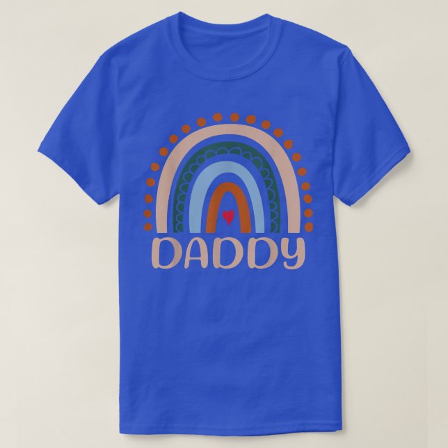 Camiseta Mens Daddy Rainbow, Boho Rainbow Daddy, Guay Dad (Diseño del anverso)
