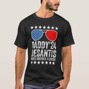Camiseta Mens Daddys 24 Desantis Make America Florida