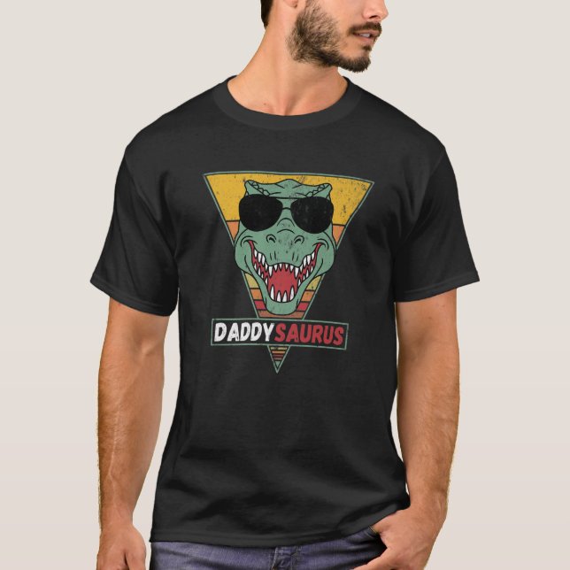 Camiseta Mens Daddysaurus T Rex Dinosaur Funny Daddysaurus (Anverso)