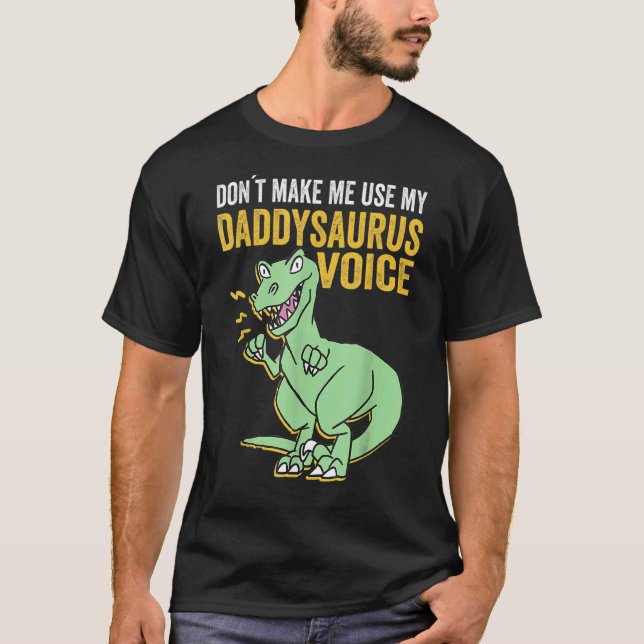 Camiseta Mens Daddysaurus Voz Trex Daddy Saurus Padres D (Anverso)