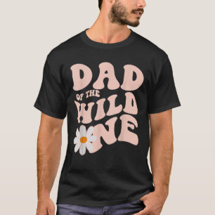 Camiseta Mens Daisy Birthday Dad Wild One Boho Daisy 1Bi