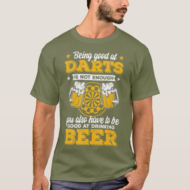 Camiseta Mens Dart Player Guay Cita Darts Beer Beer (Anverso)
