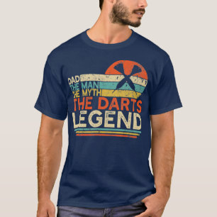 Camiseta Mens Darts Player Papá El Hombre El Mito Los Dardo
