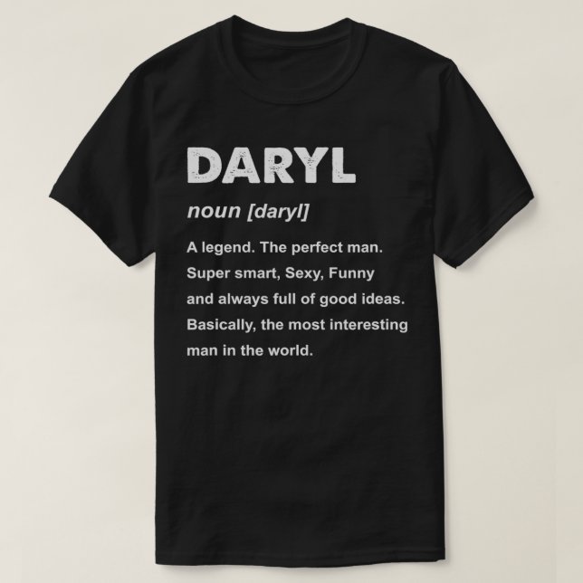 Camiseta Mens Daryl Name  (Diseño del anverso)