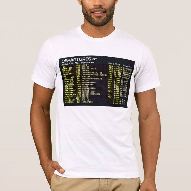 Camiseta Mens de Airport Departures (Anverso)