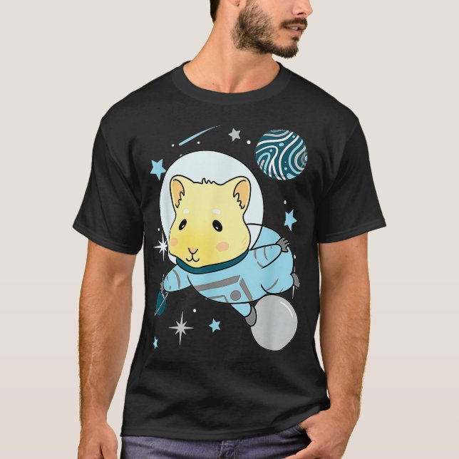 Camiseta Mens Demiboy Guinea Pig In Space Demiboy Pride  (Anverso)
