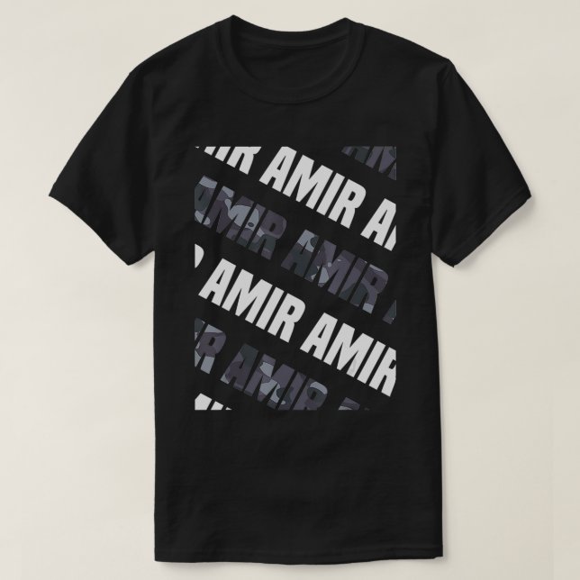 Camiseta Mens Diagonal Amir Pattern Design Gift Grey Camoue (Diseño del anverso)