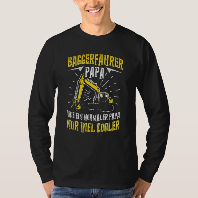 Camiseta Mens Digger Driver Dad Construction Machine Digge (Anverso)