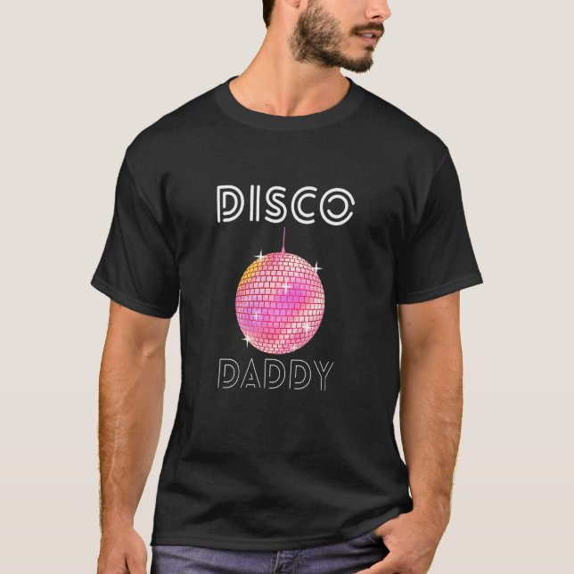 Camiseta Mens Disco Daddy Disco Disco Disco Fiesta Retro Ba (Anverso)