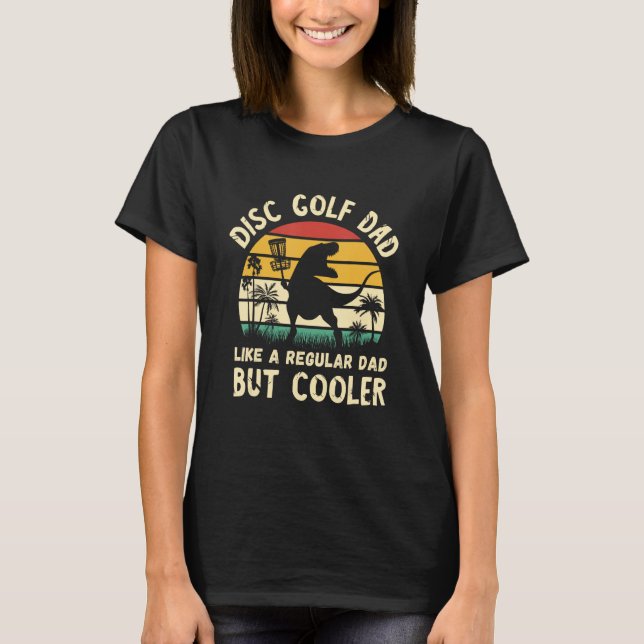 Camiseta Mens Disk Golf Dad Retro Dino Rex Frolf Flying Dis (Anverso)