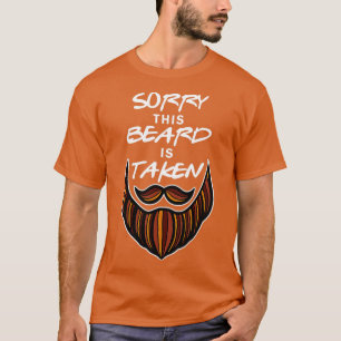 Camiseta Mens Divertida Pareja de Barba Perdón por su barba