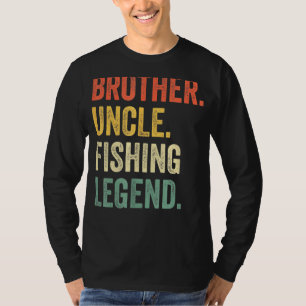 Camiseta Mens Divertido pescador Hermano Tío Leyenda de Pes
