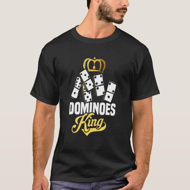 Camiseta Mens Dominoes King Board Game Domino (Anverso)