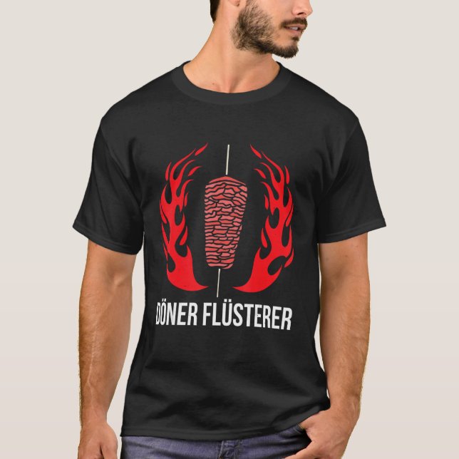 Camiseta Mens Doner Whisperer Kebab Doner Skewer Fast Food  (Anverso)