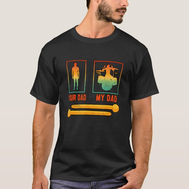 Camiseta Mens Drummer Dad 3 (Anverso)